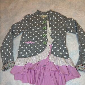 Matilda Jane Gray Polka Dot Cardigan